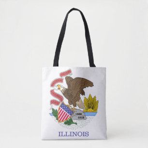 Illinois Flag Tote Bag