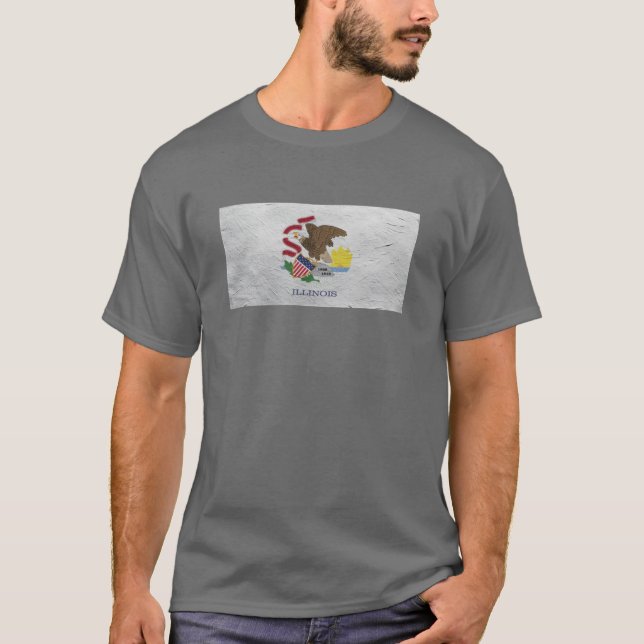 Illinois Flag Wall T-Shirt (Front)