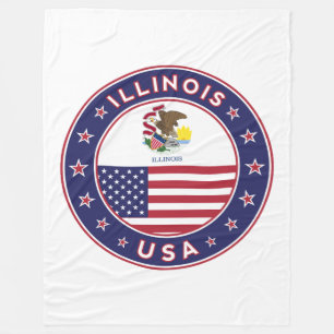 Illinois Fleece Blanket