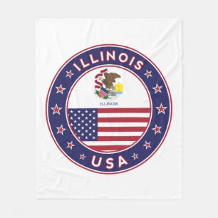 Illinois Fleece Blanket