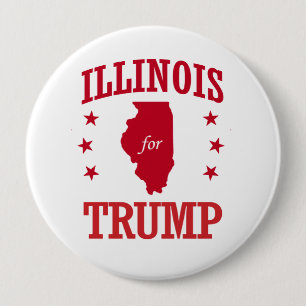 ILLINOIS FOR DONALD TRUMP 4 INCH ROUND BUTTON