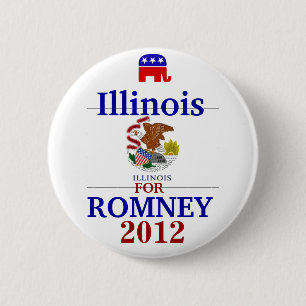 Illinois  for Romney 2012 2 Inch Round Button