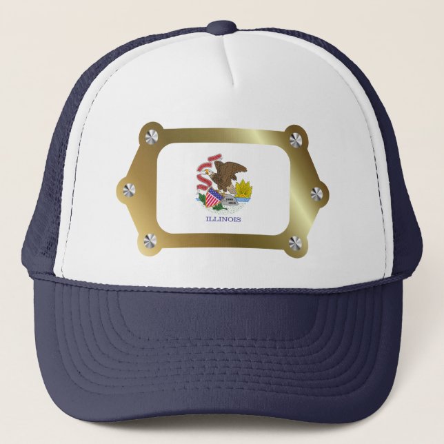 Illinois framed Flag Hat (Front)