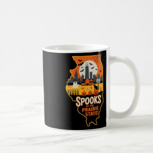 Illinois Halloween Shirt Spooky Pride Prairie Stat Coffee Mug
