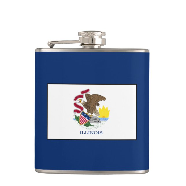 Illinois Hip Flask (Front)