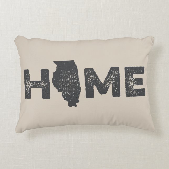 Illinois Home State Love Pillow (Front)