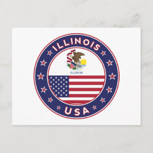 Illinois, Illinois t-shirt, Illinois sticker, Postcard