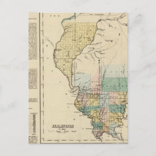 Illinois in 1822 postcard