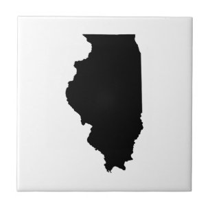 Illinois in Black and White Tile