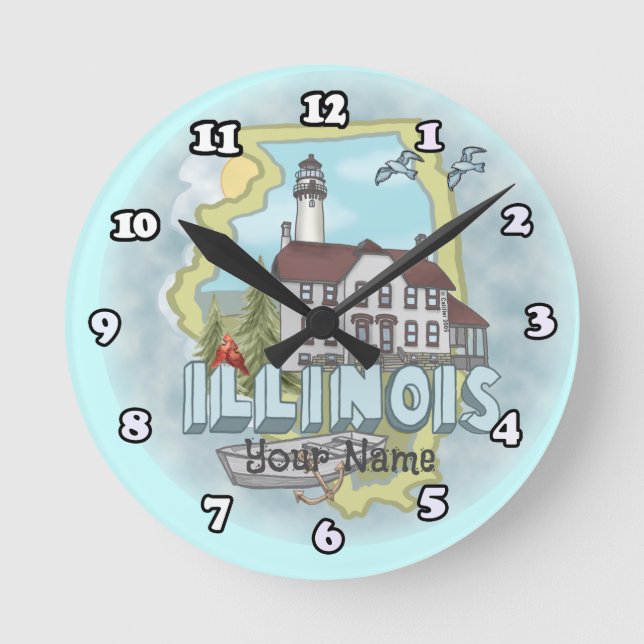 Illinois Lighthouse clock (Front)