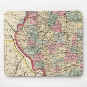 Illinois Map by Mitchell Mouse Pad