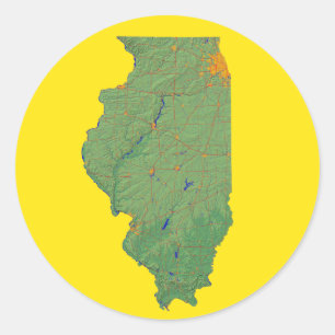 Illinois Map Sticker
