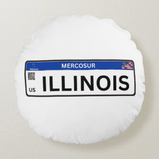 Illinois Mercosur Round Pillow
