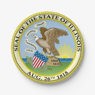 Illinois Paper Plate