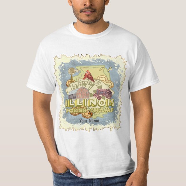 Illinois Poker T-Shirt (Front)