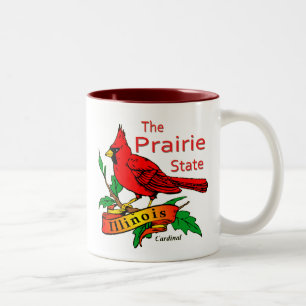 Illinois Prairie State Cardinal Two-Tone Coffee Mug