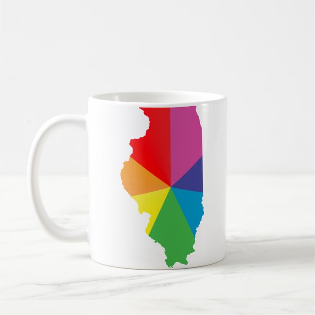 illinois pride. angled. coffee mug (Left)