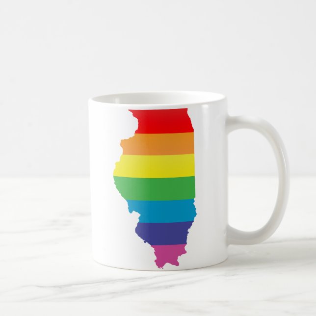 illinois pride. striped. coffee mug (Right)