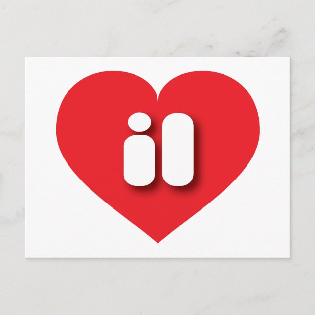 Illinois red heart - I love il Postcard (Front)