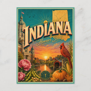 Illinois Retro Travel Souvenir Postcard