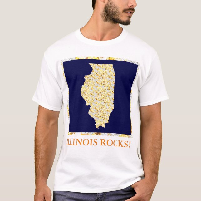 ILLINOIS ROCKS T-Shirt (Front)