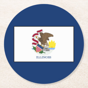Illinois Round Paper Coaster