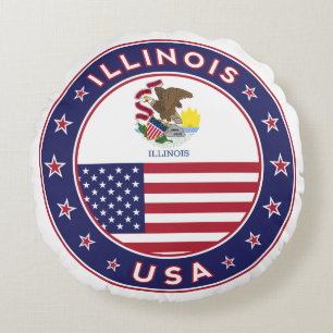 Illinois Round Pillow