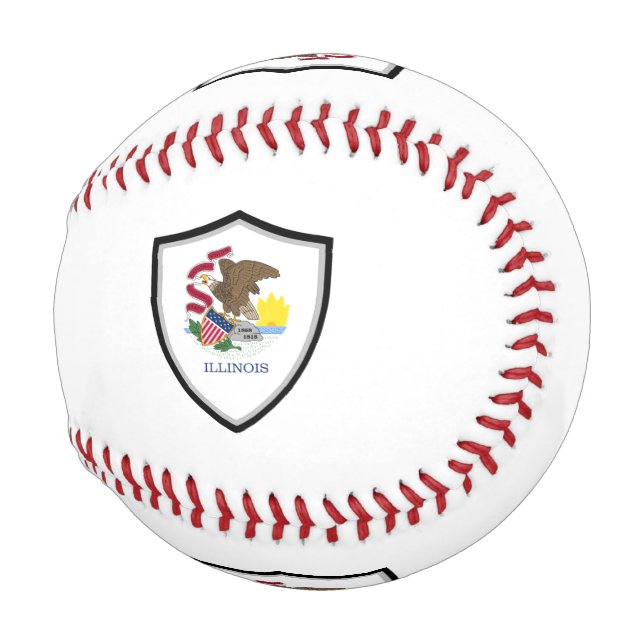 Illinois shield flag baseball (Front Right)