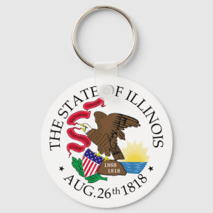 Illinois sign keychain