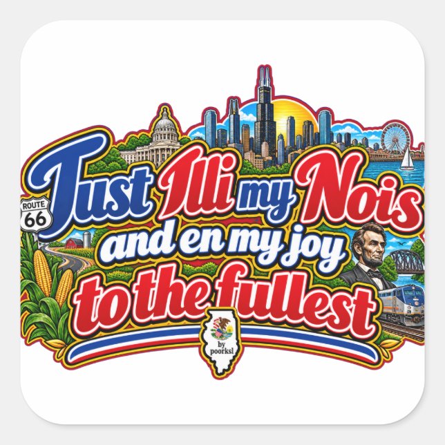 Illinois Square sticker (Front)