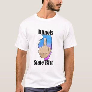Illinois state bird t-shirt middle finger color
