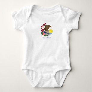 Illinois State Flag Baby Bodysuit