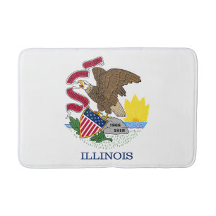 Illinois State Flag Bath Mat