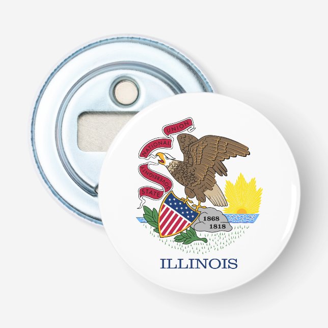 Illinois State Flag Bottle Opener (Front)