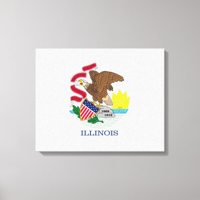 Illinois State Flag Design Canvas Print (Front)