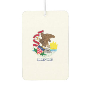 Illinois State Flag Design Car Air Freshener