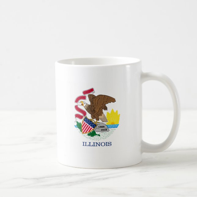 Illinois State Flag Design Coffee Mug (Right)