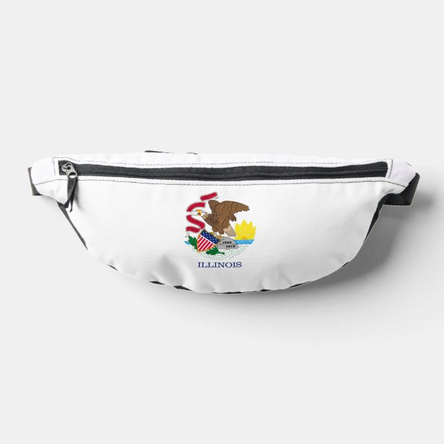 Illinois State Flag Design Fanny Pack (Lay Down)