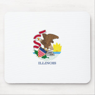 Illinois State Flag Design Mouse Pad