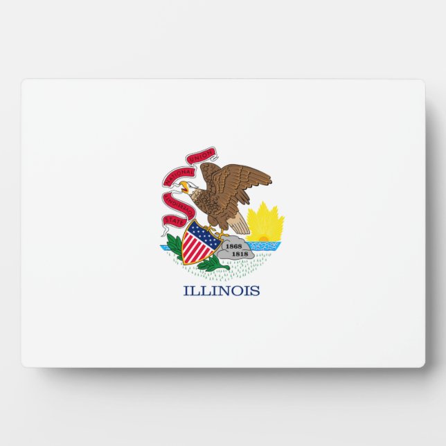 Illinois State Flag Design Plaque (Front)