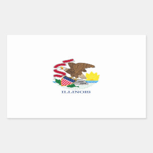 Illinois State Flag Design Sticker