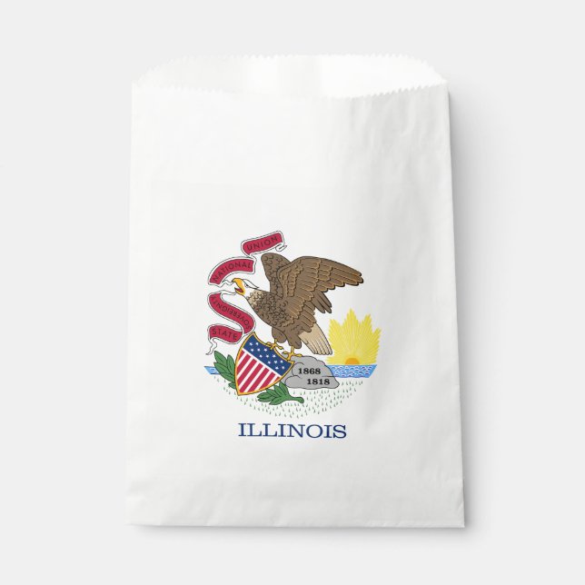 Illinois State Flag Favour Bag (Front)