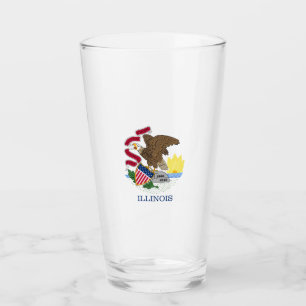 Illinois State Flag Glass