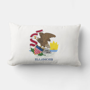Illinois State Flag Lumbar Pillow