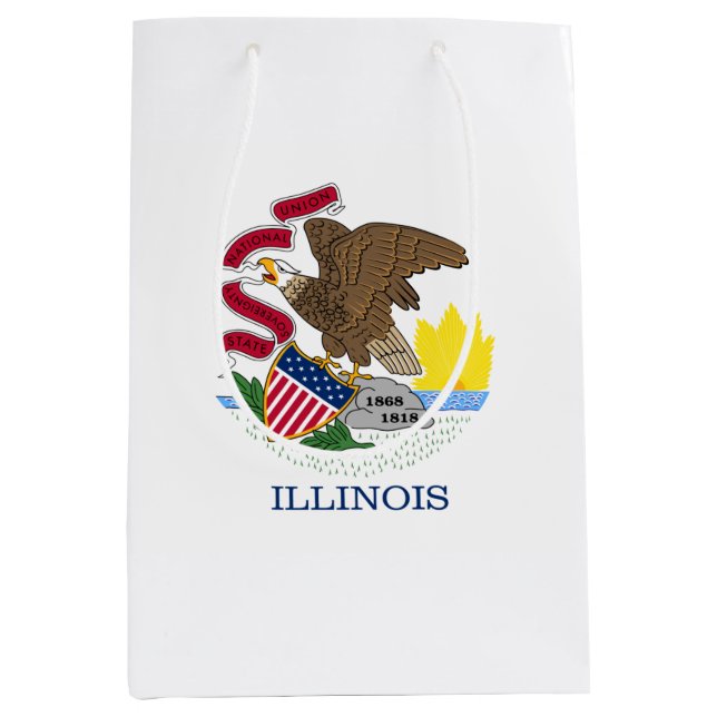 Illinois State Flag Medium Gift Bag (Front)