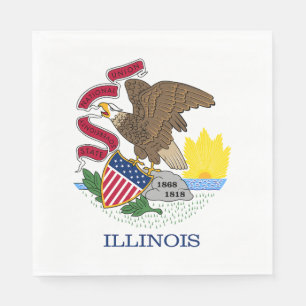 Illinois State Flag Napkin