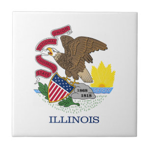 Illinois State Flag Tile