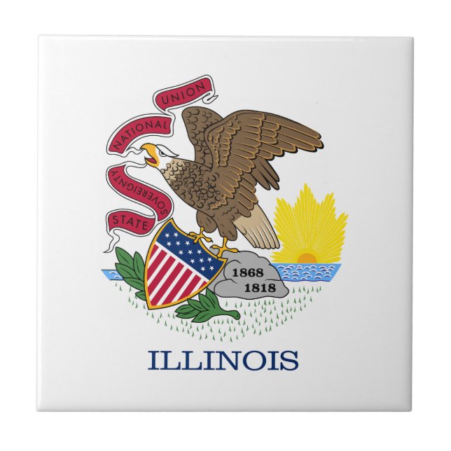Illinois State Flag Tile (Front)