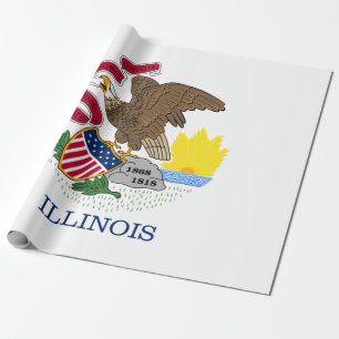Illinois State Flag Wrapping Paper