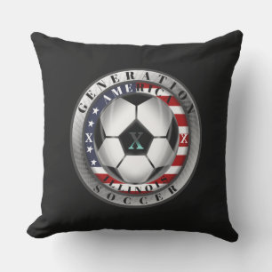 Illinois State Generation X American Soccer. Outdoor Pillow